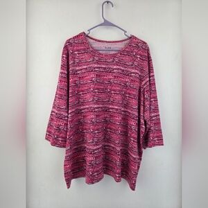 Blair Women's Pink Patterned Top